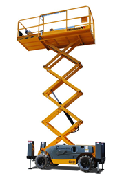 Rough-terrain scissor lift (diesel, 4 WD), 12m