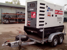 Generator, diesel - semitrailer, 80kW, 24h