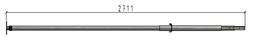 TLC platform support with adjustable leg (Pole 01, L = 2.711m)
